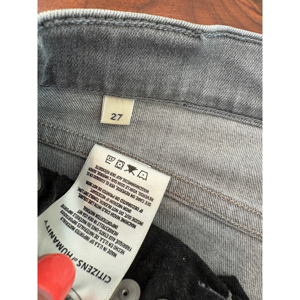 Citizens of Humanity Womens Grey Distressed Emerson Straight Leg Jeans Size 29 - Picture 9 of 9
